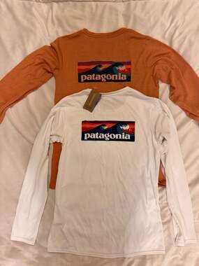 Lot of 2 Patagonia Women's Capilene Cool Daily Graphic LongSleeve Shirt NWT XS